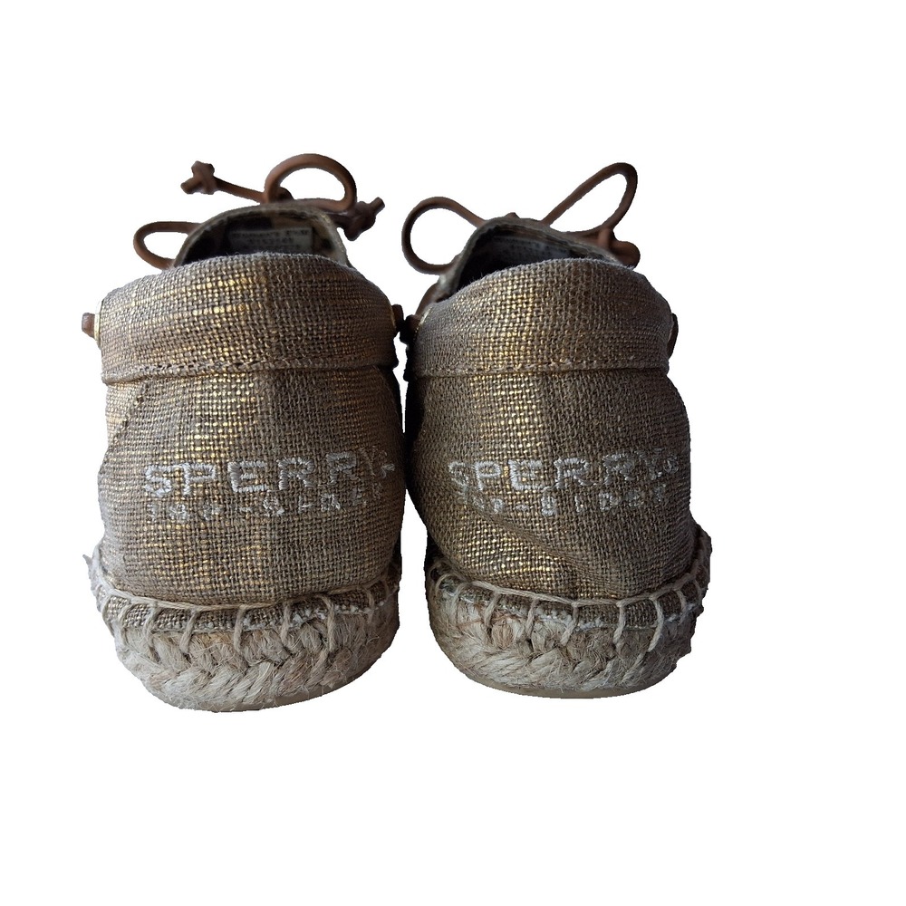 SPERRY Topsider Slip-On Shoes Womens 8.5 Gold Highlighted Leopard Casual Flats - Picture 7 of 13